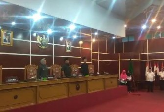 Paripurna  Mendengarkan Jawaban Walikota Bengkulu Terhadap Pandangan Umum Fraksi-Fraksi