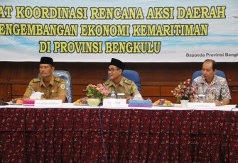 Plt. Sekda Provinsi Bengkulu Gotri Suyanto saat membuka Rapat Koordinasi Rencana Aksi Daerah