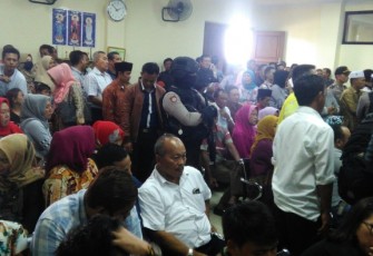 Suasana Ruang Sidang Vonis Ridwan Mukti 