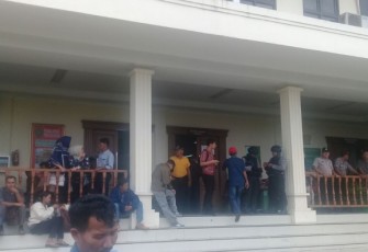 Situasi penjagaan di PN Tipikor Bengkulu