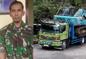 Nurdin Nurhayati (41), warga asal Pandeglang, Provinsi Banten saat diamankan di Polres Kaur, Rabu (07/02/2018). 