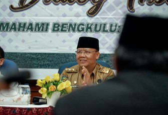 Plt Gubernur Bengkulu Rohidin Mersyah Dalam Acara Dialog Insan Cita Yang Digelar Korps Alumni Himpunan Mahasiswa Islam