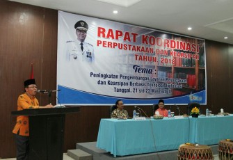 Sambutan Kadis Perpustakaan dan Kearsipan Daerah Provinsi Bengkulu Atisar Sulaiman.