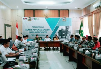 Sekda Provinsi Bengkulu Nopian Andusti mewakili Gubernur Bengkulu membuka acara Pembentukan Komite Advokasi Daerah.