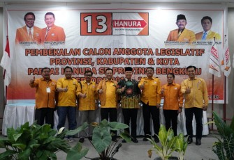 Pembekalan caleg Hanura prov kab kot partai hanura 2019-2024 di Bengkulu.