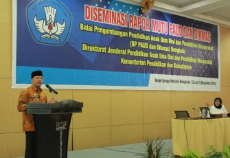 Gubernur Bengkulu Rohidin Mersyah menutup acara Diseminasi Rapor Mutu PAUD dan DIKMAS.