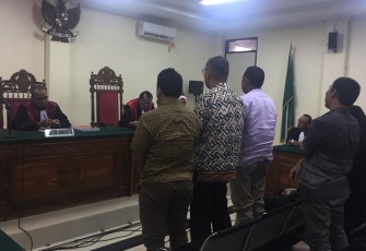 Sidang vonis terdakwa Husni Thamrin di PN Tipikor Bengkulu, Selasa (19/02/2019)