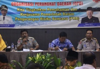 Kepala BPBD Kota Bengkulu Selupati Menyampaikan Tujuan Diadakan Pertemuan 