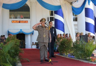 Sekretaris Daerah Provinsi Bengkulu Nopian Andusti Jadi Inspektur Upacara Peringatan  hari jadi Satuan Polisi Pamong Praja ke-69 Perlindungan Masyarakat ke-57 Serta Pemadam Kebakaran ke-100 