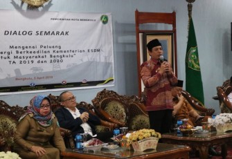 Wakil Wali Kota Bengkulu Dedy  Wahyudi Dalam Dialog Semarak Mengenai Peluang Program Energi Berkeadilan Kementrian ESDM di Balai Kota Bengkulu