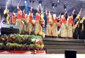 Tari Kreasi Meradai Penampilan Dari Tim Kesenian SMK N 5 Kota Bengkulu Dalam Rakernas Jaringan Kota Pusaka Indonesia Bali 
