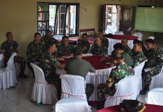 Dandim Brifing dengan Danramil dan Perwira Kodim 0716/Demak