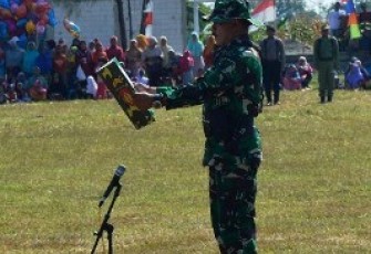 Dansatgas Ops TMMD Reguler 105 Kodim 0712 Tegal Kapten Infanteri Zaenal di Lokasi Desa Jatimulya