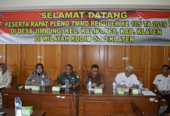 Rapat Pleno Bahas Start Hingga Finish TMMDReg 105 Agar Sukses