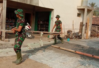 Satgas TMMD Kronjo Pasang Bekesting