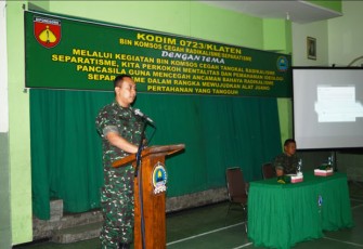 Sambutan Letkol Kav Minarso SIP Dandim 0723 Klaten