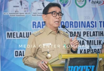 Bupati Kepahiang Dr Ir Hidayattullah Sjahid MM saat memberikan kata sambutan