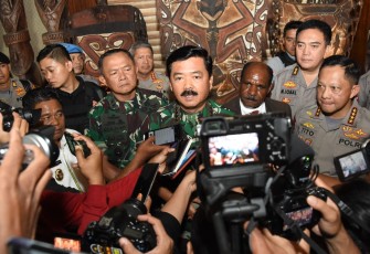 Panglima TNI saat ditemui Awak Media