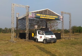 Gelar Penutupan Satgas TMMD Kronjo Siapkan Panggung Hiburan