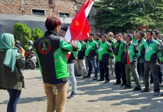 Pembacaan Ikrar Driver Gojek Bersatu