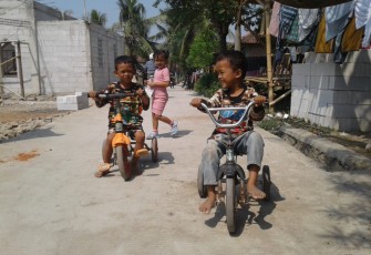 Jalan usai pengecoran anak ank ceria