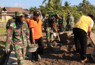 Terus Berlanjut Dukungan Polres Klaten di TMMD Kodim Klaten