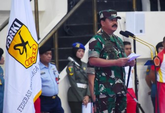 Panglima TNI saat membuka Kejuaraan Nasional Karate Piala Panglima TNI ke-VII tahun 2019