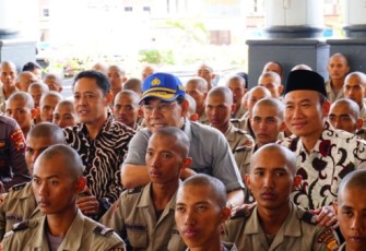Bupati Rejang Lebong Ahmad Hijazi Terima Kunjungan 143 Siswa Siswa Pendidikan Pembentukan Bintara Polri SPN