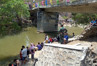 Danramil Jeruklegi Pantau Lomba Mancing Menyambut TMMD 106 Kodim Cilacap