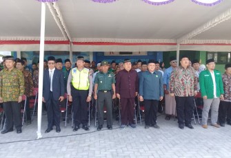 Danramil Karanganom Hadiri Apel Kebangsaan Ponpes Al Mutaqin Pancasila Sakti