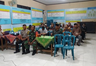 Wujudkan Pilkades Aman Kondusif Babinsa Koramil 22 Wonosari Hadiri Sosialisasi Pilkades Diwilayah Desa Binaan