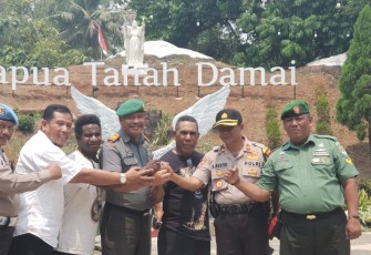 Kunjungan Danramil dan Kapolsek Cipayung Jakarta Timur di Komunitas Papua Jakarta