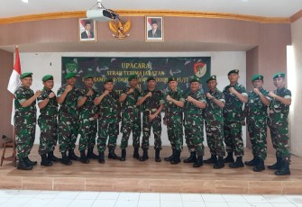 Dandim 0505/Jakarta Timur Pimpin Laporan Sertijab Danramil