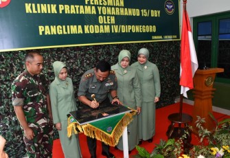 Pangdam IV Resmikan Klinik Pratama Yonarhanud 15/DBY