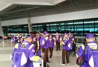 Raihan dan Afif Dua Wakil Indonesia Asal Kota Bawang Brebes Tiba di Chonburi Thailand