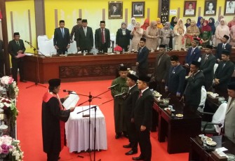 Pelantikan unsur pimpinan DPRK Aceh Utara