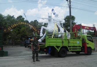 Ikon Pangeran Diponegoro Dipasang di Koramil 12/Manisrenggo