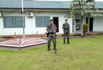 Dandim 0209/LB Pimpin Apel Siaga I Dalam Rangka Pengamanan Pelantikan Presiden dan Wapres