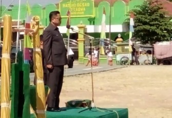 Sekda Kabupaten Tegal Resmi membuka gelaraan Karya Bakti TNI Kodim 0712/Tegal Desa Margasari