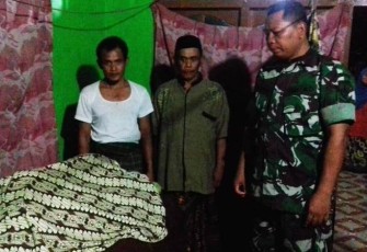 Korban saat dibawa ke rumah duka