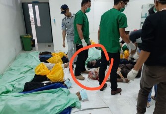 Korban saat dievakuasi ke RS Besemah Kota Pagaralam