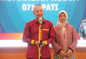 Letkol Arm Arief Darmawan ketika memberikan sambutan dalam acara kenal pamit
