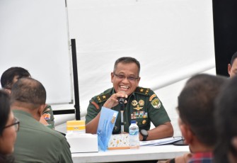 Kasdam Jaya Brigjen TNI Muhammad Saleh Mustafa saat memimpin rakornis