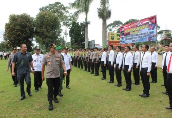 Polres Lambar Apel Gelar Pasukan Kesiapsiagaan Penanggulangan Bencana
