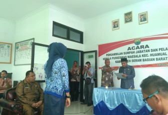 Pelantikan Dr Neni Payapo oleh Sekda SBB