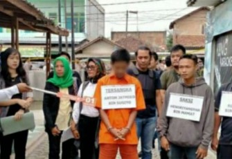 Tersangka Peragakan 27 Adegan saat rekonstruksi berlangsung