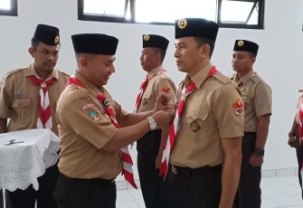 Pengukuhan Pengurus Pramuka Saka Wira Kartika/Kwarcab Kodim 0505/JT