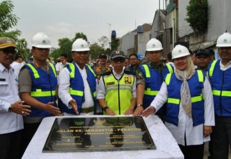 Dandim 0507/Bekasi Dampingi Walikota Bekasi Resmikan Jalan Sejajar Sekunder Jakasetia-Pekayon