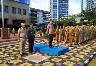 Dandim 0503/JB Kolonel Kav Valian Wicaksono Magdi Laksanakan Giat Apel Tiga Pilar