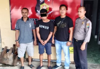 Pelaku saat diamankan